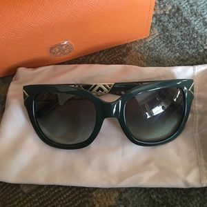 Authentic Tory Burch Green Square Sunglasses