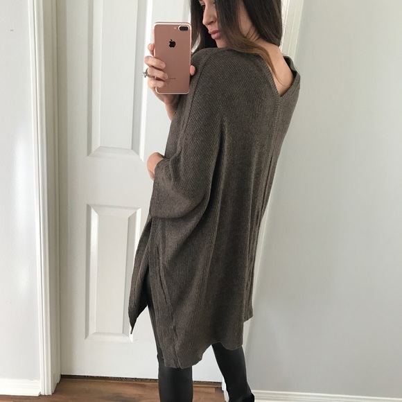 🚫Sold • Brown Blended Poncho Sweater - Picture 3 of 4