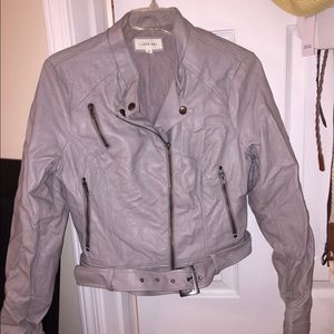 Grey Leather Jacket