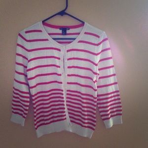 H&M Orange striped cardigan