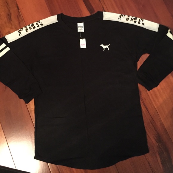 Victoria's Secret PINK cheetah varsity shirt Small