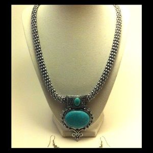 Jewelry set turquoise . Good condition