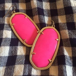 Kendra Scott Danielle earrings in neon pink