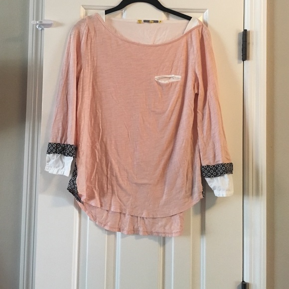 Anthropologie little yellow button casual shirt.