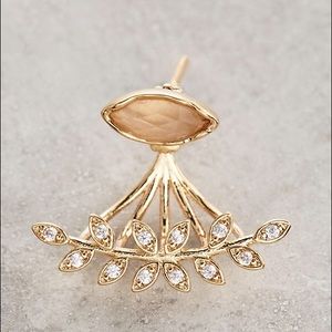 New Anthropologie Almond Leaf Earrings