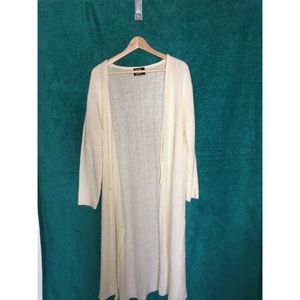 Cream Long Cardigan