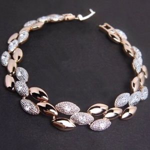 BOGO 18K Yellow Gold Plated Gold & Silver Bracelet