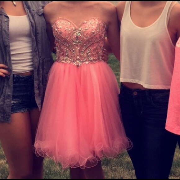 light pink homecoming dress