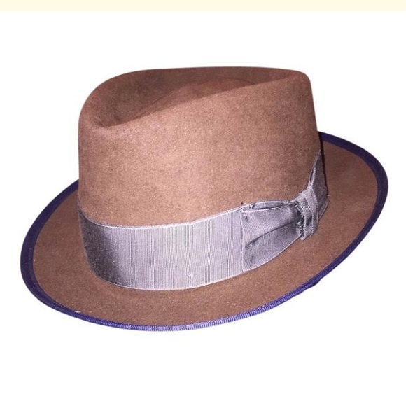 NWT authentic STETSON felted fur FEDORA size MED