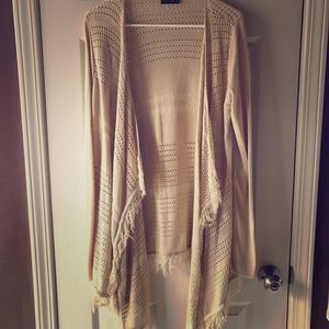 Long sleeve cream cardigan