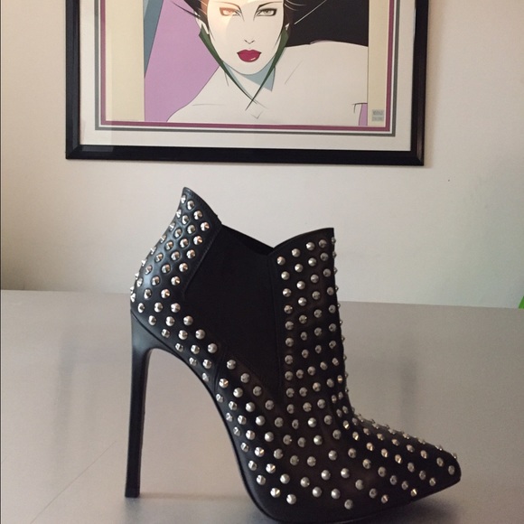 Saint Laurent Paris Spiked Booties - Picture 1 of 6