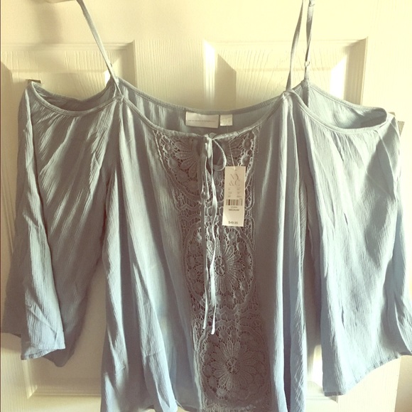 New York & Company "cold shoulder" bohemian blouse