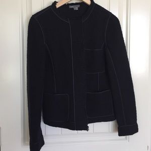Vince woven wool raw edge jacket