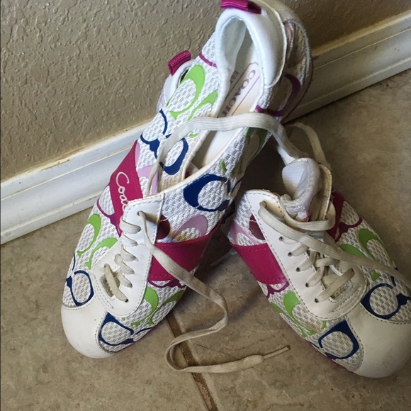 Multi color coach shoes