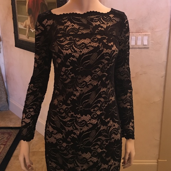 Beautiful black lace dress.