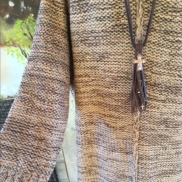 💕 Sweater dress with fringe woman & plus size - Picture 3 of 3