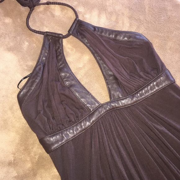 SKY chocolate brown halter top.