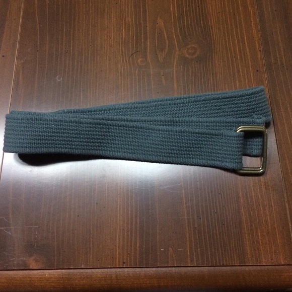 Fabric web belt with gold buckle