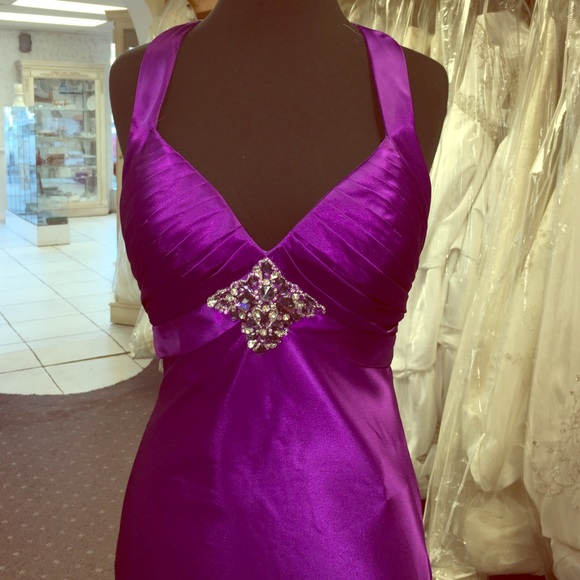 purple formal dress long sleeve Off-the-Shoulder Long-Sleeve Shimmer Prom Dress Lilac / XSmall