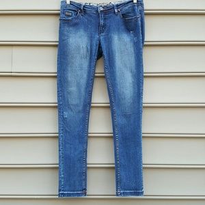 PEPE LONDON SKINNY STITCHED DISTRESSED JEANS