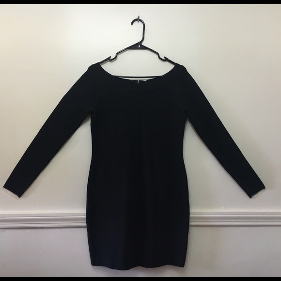 BEBE Black Bodycon MIDI Dress - size XL