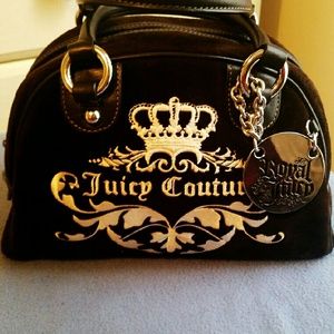Juicy Couture Black velour bag