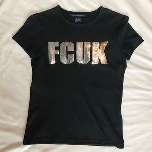 French Connection sequined tshirt