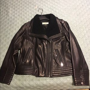 Michael Kors black leather jacket