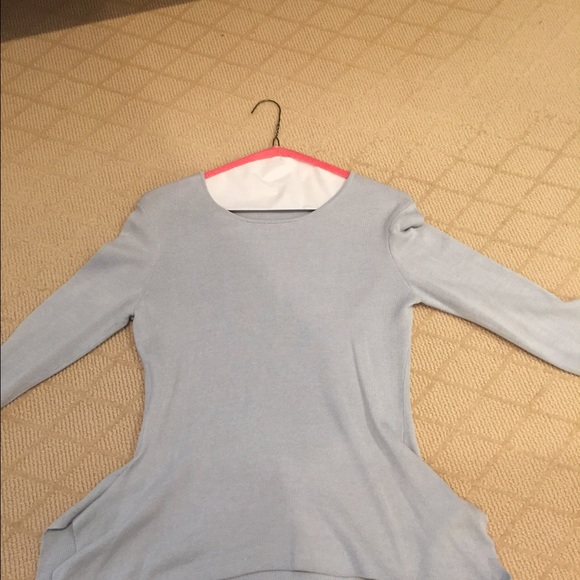 BCBG pale blue/grey peplum sweater