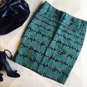 The Limited~ Green Multi Print Limited Skirt💚