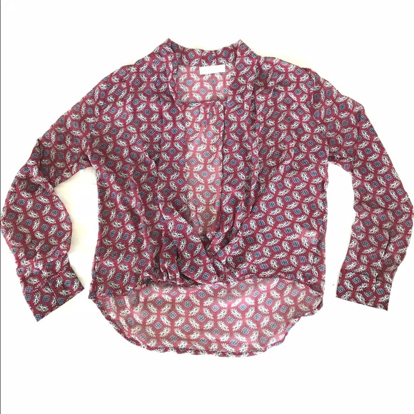 Silk faux-wrap Blouse