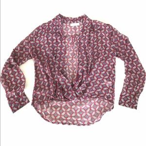 Silk faux-wrap Blouse