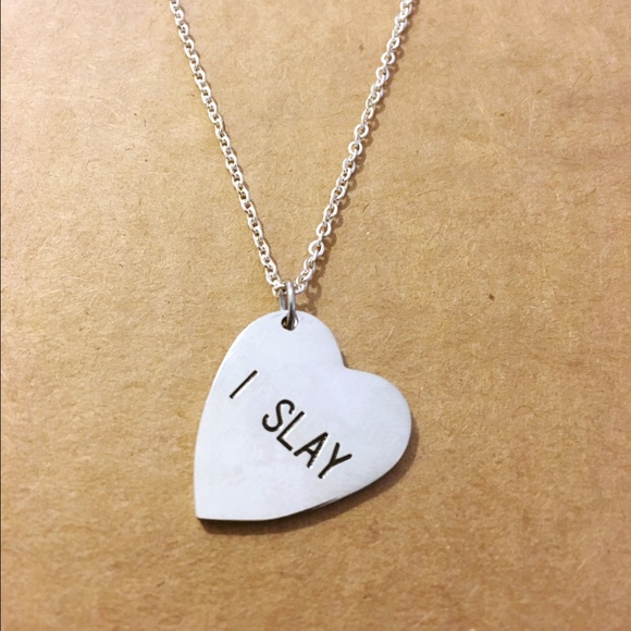 Jewelry - I slay silver necklace