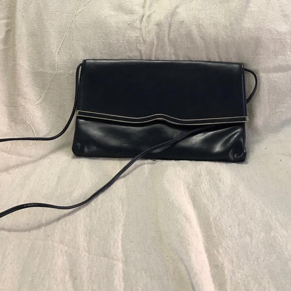 Small Navy and gold Clutch