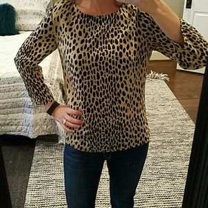 JCREW animal print top