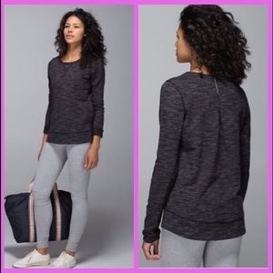 Lululemon Exhalation II Pullover Heathered Black 4