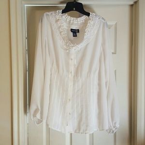 Gorgeous white dress blouse