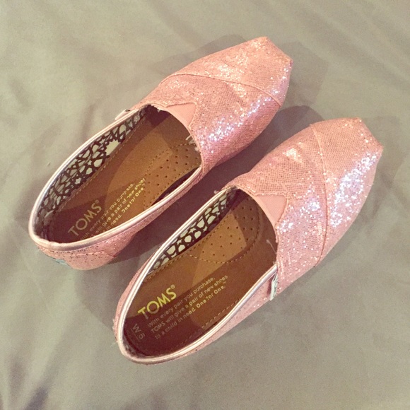 Pink Sparkly TOMS