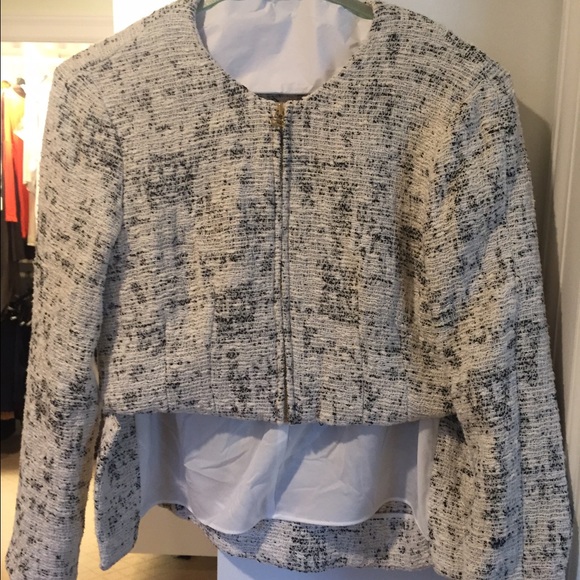 Derek Lam cropped high/low jacket with zipper