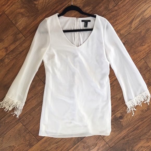 White Long-sleeve Dress