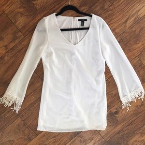 White Long-sleeve Dress