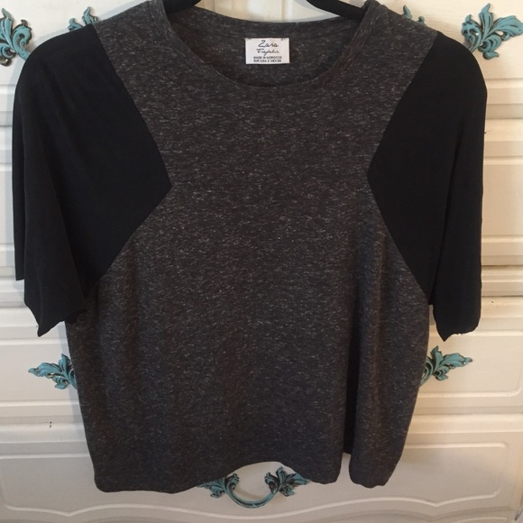 NWOT Zara Grey top- unique sleeves