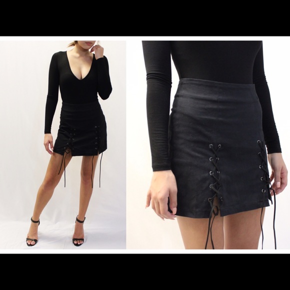 Lace up skirt