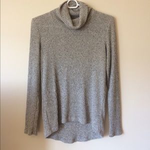 Grey knit turtleneck
