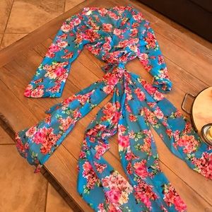 Swim cover up Sheer long gown Night gown Size XL.