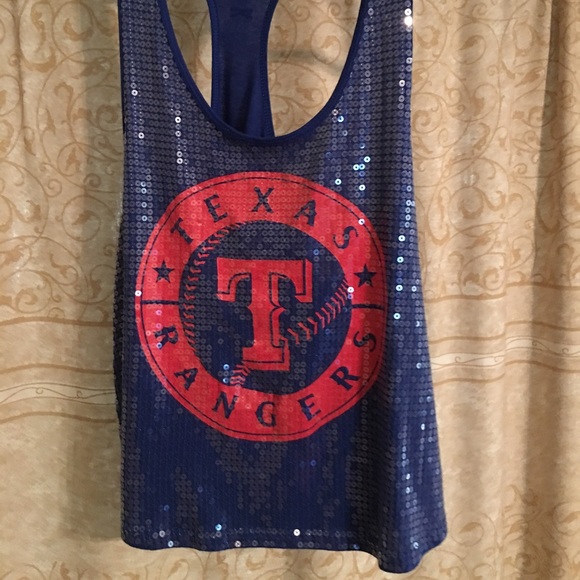 Texas Rangers PINK Sequin Top