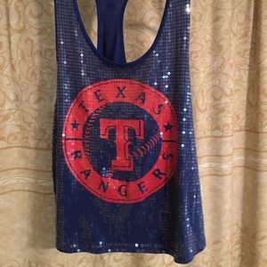Texas Rangers PINK Sequin Top