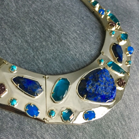 NWT Kendra Scott Mira Lapis Mosaic Collar - Picture 2 of 4