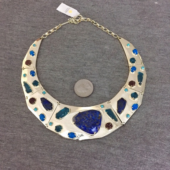 NWT Kendra Scott Mira Lapis Mosaic Collar - Picture 3 of 4