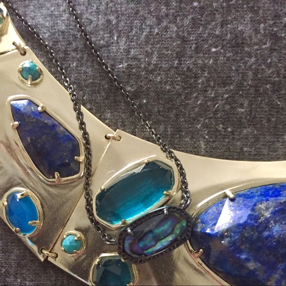 NWT Kendra Scott Mira Lapis Mosaic Collar - Picture 4 of 4